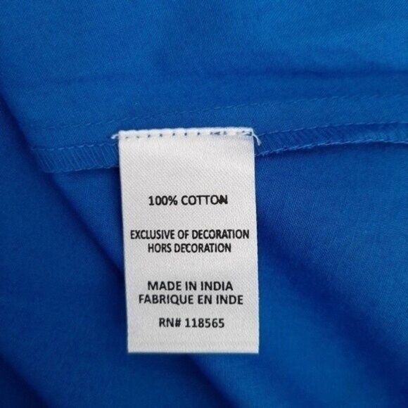 GUILLAUME Shirt Midi Dress w/ Scalloped Eyelet Hem Blue Sz S - Picture 14 of 14